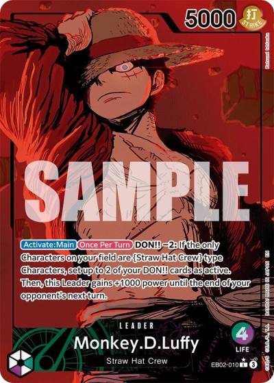 Monkey.D.Luffy (010) (Alternate Art) EB02-010 Extra Booster: Anime 25th Collection Card