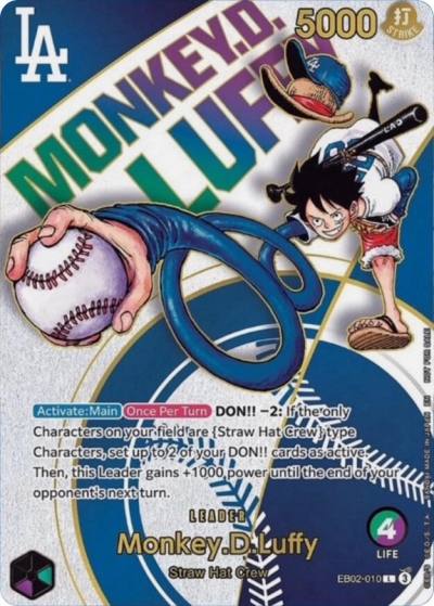 Monkey.D.Luffy (010) (Dodgers x ONE PIECE) EB02-010 One Piece Promotion Cards Card