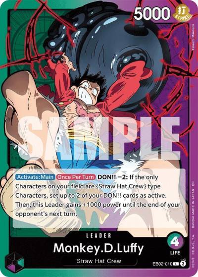 Monkey.D.Luffy (010) EB02-010 Extra Booster: Anime 25th Collection Card