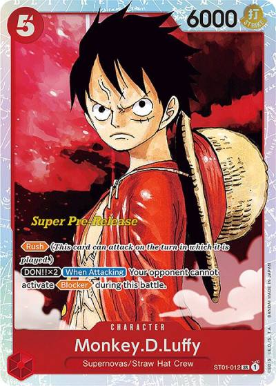 Monkey.D.Luffy (012) ST01-012 Super Pre-Release Starter Deck 1: Straw Hat Crew Card