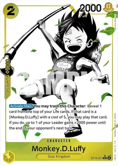 Monkey.D.Luffy (014) (Parallel) ST13-014 Ultra Deck: The Three Brothers Card