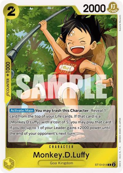 Monkey.D.Luffy (014) ST13-014 Ultra Deck: The Three Brothers Card