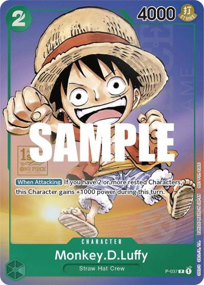Monkey.D.Luffy (037) (1st Anniversary Tournament) P-037 One Piece Promotion Cards Card