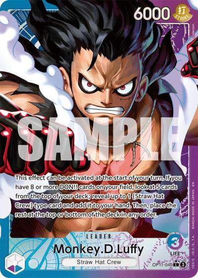 Monkey.D.Luffy (040) (Alternate Art) OP11-040 A Fist of Divine Speed Card