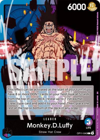 Monkey.D.Luffy (040) OP11-040 A Fist of Divine Speed Card