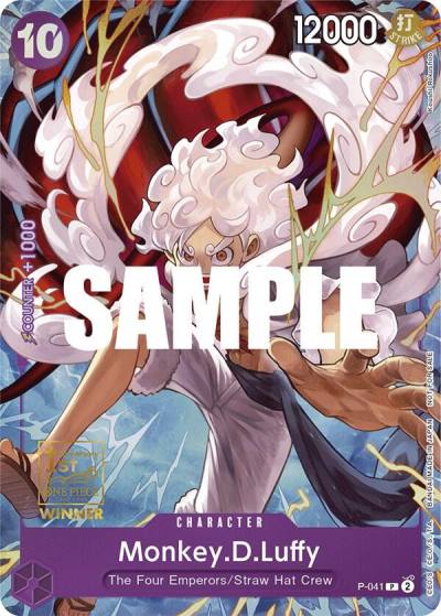 Monkey.D.Luffy (041) (1st Anniversary Tournament) P-041 One Piece Promotion Cards Card