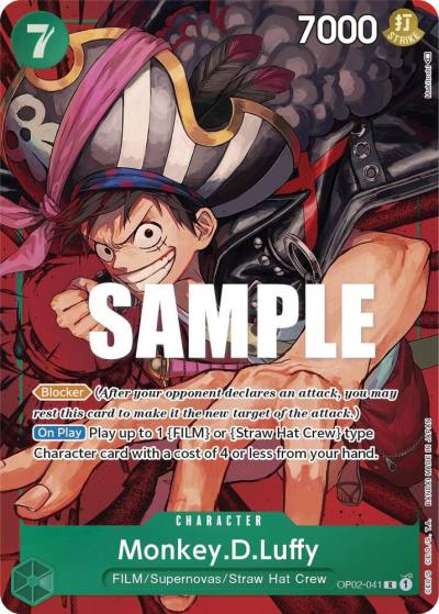 Monkey.D.Luffy (041) (Alternate Art) OP02-041 Paramount War Card