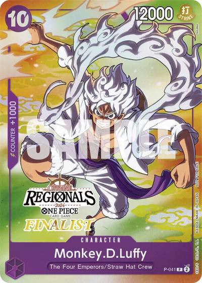 Monkey.D.Luffy (041) (Online Regional 2024 Vol. 2) [Finalist] P-041 One Piece Promotion Cards Card