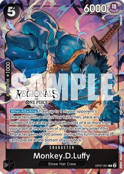Monkey.D.Luffy (091) (Offline Regional 2024 Vol. 3) OP07-091 One Piece Promotion Cards Card