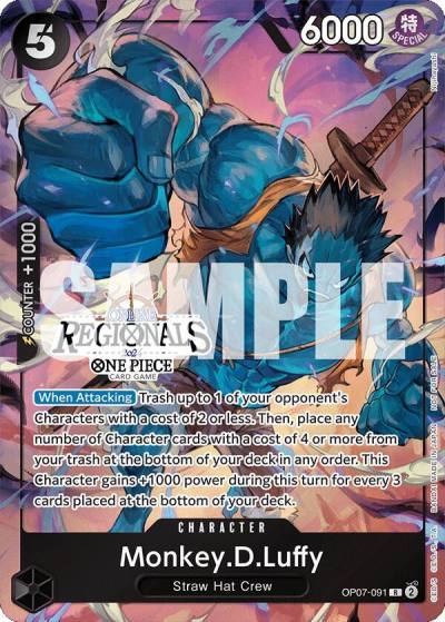 Monkey.D.Luffy (091) (Online Regional 2024 Vol. 3) OP07-091 One Piece Promotion Cards Card