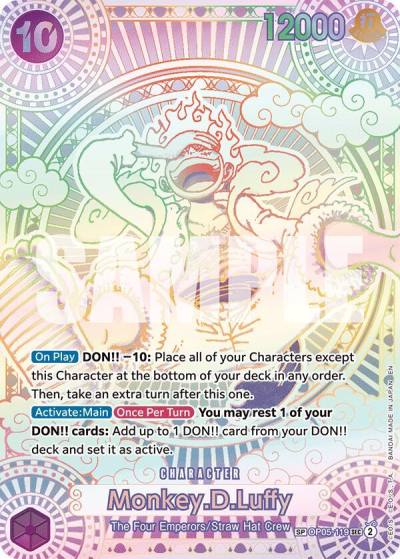 Monkey.D.Luffy (119) (SP) OP05-119 A Fist of Divine Speed Card