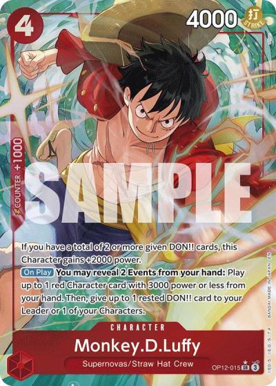 Monkey.D.Luffy (Alternate Art) OP12-015 Legacy of the Master Card