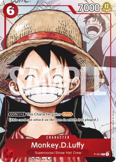 Monkey.D.Luffy (Alternate Art) P-001 One Piece Promotion Cards Card
