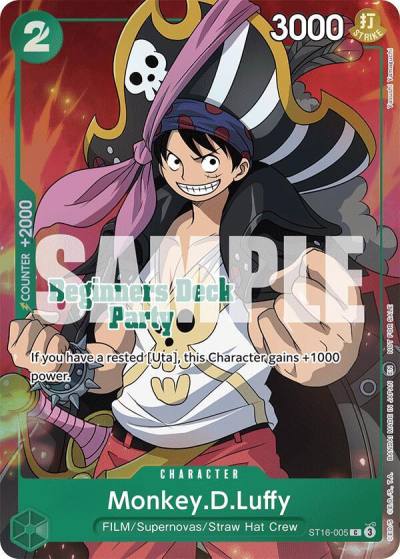 Monkey.D.Luffy (Beginners Deck Party [ST-23] - [ST-28] Winner Pack) ST16-005 One Piece Promotion Cards Card