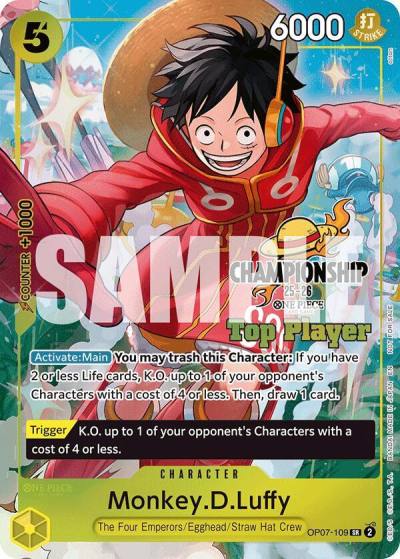 Monkey.D.Luffy (CS 25-26 Top Player Pack) OP07-109 One Piece Promotion Cards Card