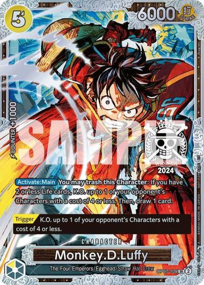 Monkey.D.Luffy (Championship 2024 World Final 2nd Place) OP07-109 One Piece Promotion Cards Card