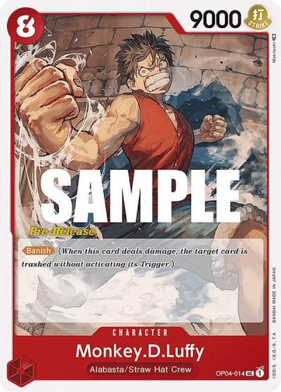 Monkey.D.Luffy OP04-014 Kingdoms of Intrigue Pre-Release Cards Card