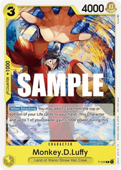 Monkey.D.Luffy (Pre-Release Tournament) P-036 One Piece Promotion Cards Card