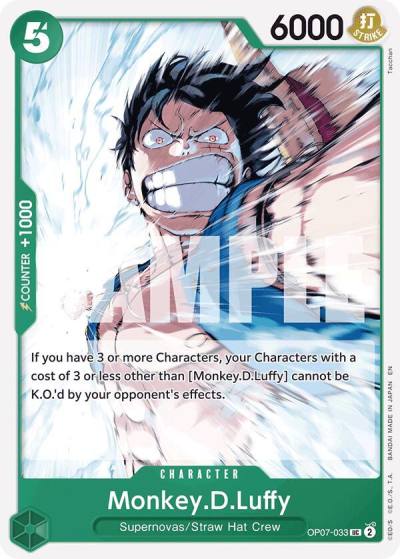 Monkey.D.Luffy (Reprint) OP07-033 Starter Deck 24: GREEN Jewelry Bonney Card