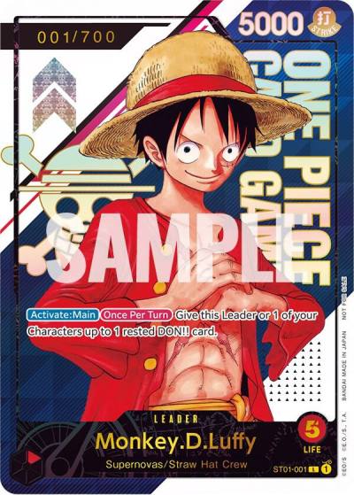 Monkey.D.Luffy - ST01-001 [Serial Number] ST01-001 One Piece Promotion Cards Card