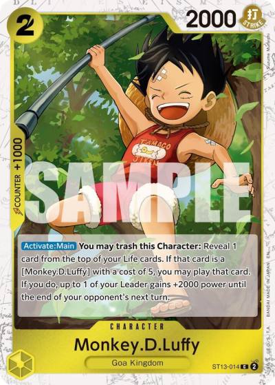 Monkey.D.Luffy - ST13-014 (Pirate Foil) ST13-014 Premium Booster -The Best- Vol. 2 Card