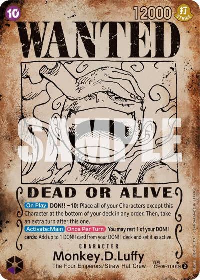 Monkey.D.Luffy (Wanted Poster) OP05-119 Emperors in the New World Card