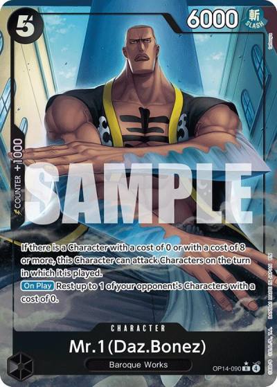 Mr.1 (Daz.Bonez) (Alternate Art) OP14-090 The Azure Sea's Seven Card