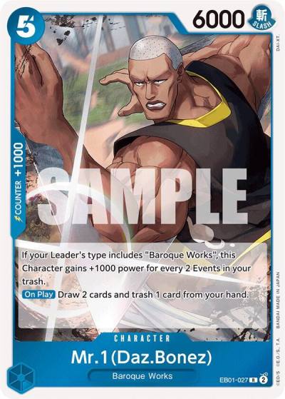 Mr. 1 (Daz.Bonez) EB01-027 Extra Booster: Memorial Collection Card