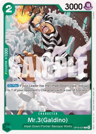 Mr.3(Galdino) (037) OP16-037 The Time of Battle Card