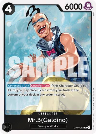 Mr.3(Galdino) OP14-092 The Azure Sea's Seven Card