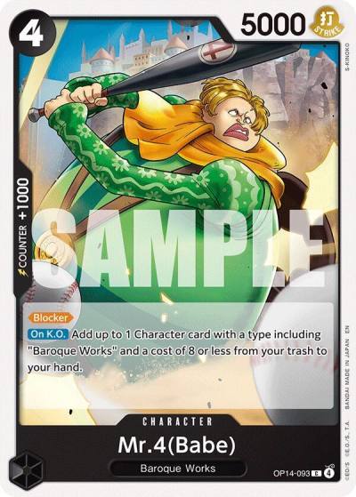Mr.4(Babe) OP14-093 The Azure Sea's Seven Card