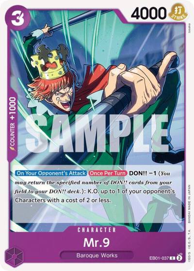 Mr. 9 EB01-037 Extra Booster: Memorial Collection Card