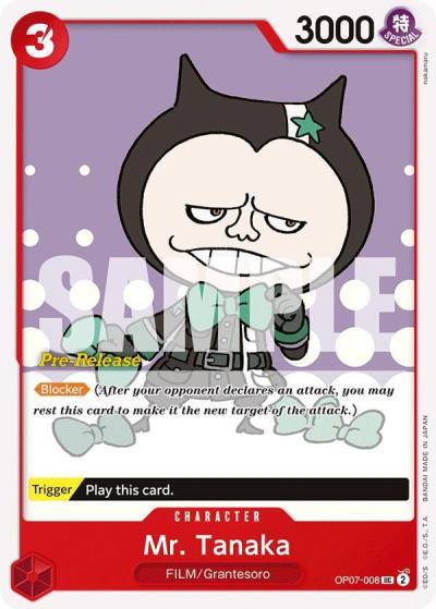 Mr. Tanaka OP07-008 500 Years in the Future Pre-Release Cards Card