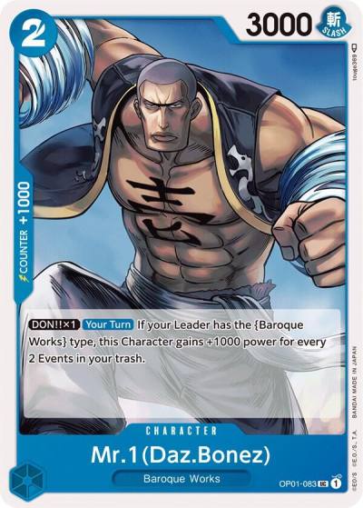 Mr.1 (Daz.Bonez) OP01-083 Romance Dawn Card