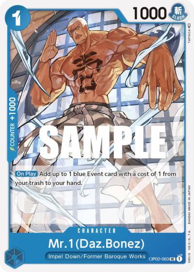 Mr.1 (Daz.Bonez) OP02-063 Paramount War Card