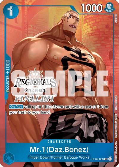 Mr.1 (Daz.Bonez) (Offline Regional 2024 Vol. 3) [Finalist] OP02-063 One Piece Promotion Cards Card