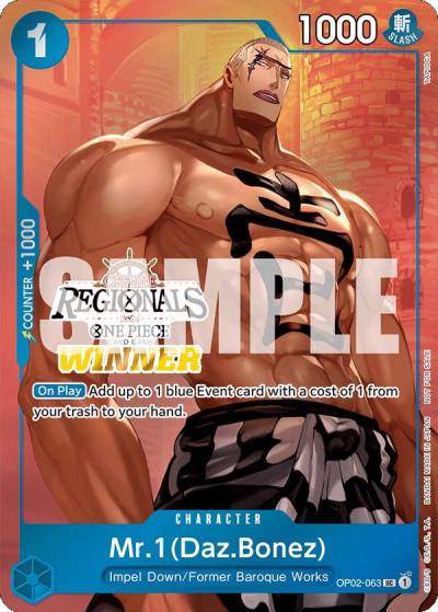 Mr.1 (Daz.Bonez) (Offline Regional 2024 Vol. 3) [Winner] OP02-063 One Piece Promotion Cards Card