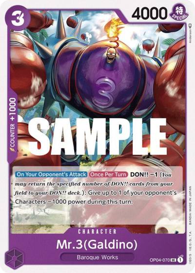 Mr.3 (Galdino) OP04-070 Kingdoms of Intrigue Card