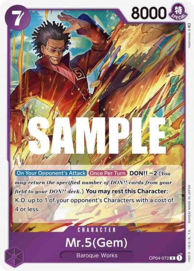 Mr.5 (Gem) OP04-072 Kingdoms of Intrigue Card