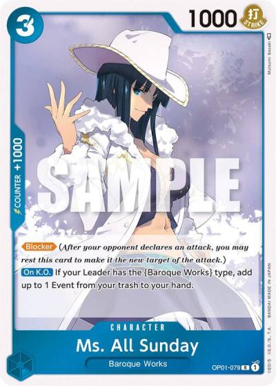 Ms. All Sunday OP01-079 Romance Dawn Card