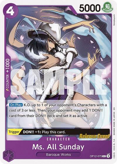 Ms. All Sunday OP12-075 Legacy of the Master Release Event Cards Card