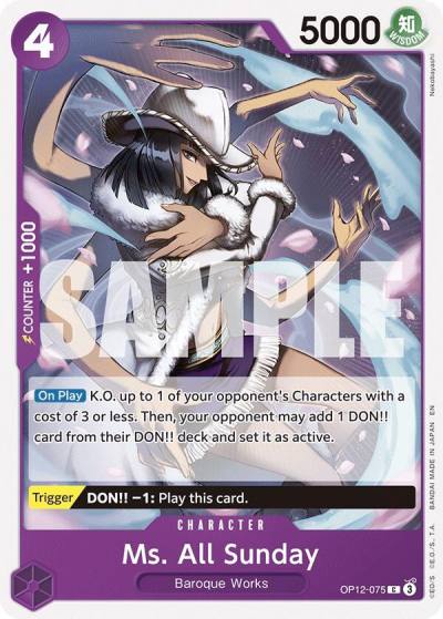 Ms. All Sunday OP12-075 Legacy of the Master Card