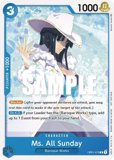 Ms. All Sunday (Promotion Pack 2023) OP01-079 One Piece Promotion Cards Card