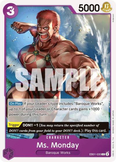 Ms. Monday EB01-035 Extra Booster: Memorial Collection Card