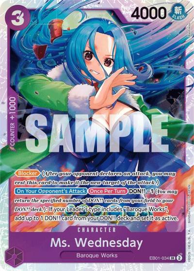 Ms. Wednesday EB01-034 Extra Booster: Memorial Collection Card