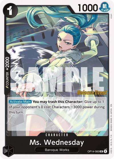 Ms. Wednesday OP14-083 The Azure Sea's Seven Release Event Cards Card