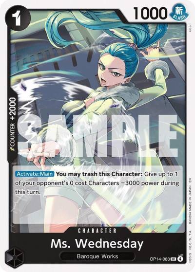 Ms. Wednesday OP14-083 The Azure Sea's Seven Card