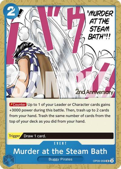 Murder at the Steam Bath OP09-059 Emperors in the New World: 2nd Anniversary Tournament Cards Card