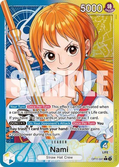 Nami (041) (Alternate Art) OP11-041 A Fist of Divine Speed Card