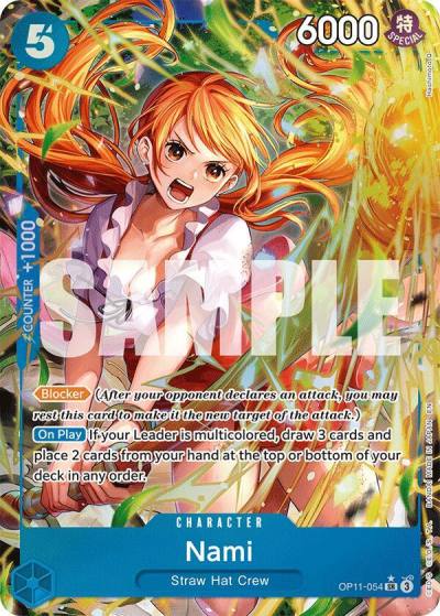 Nami (054) (Alternate Art) OP11-054 A Fist of Divine Speed Card